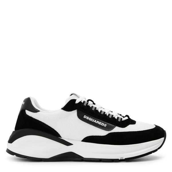 ディースクエアード メンズ シューズ スニーカー スエードクロス DSquared2 Suede Dash Sneakers Black/White 白いこと