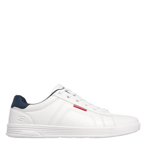 スケッチャーズ メンズ シューズ スニーカー Skechers Cavell Court Classic Trainer Mens White/Navy 白いこと