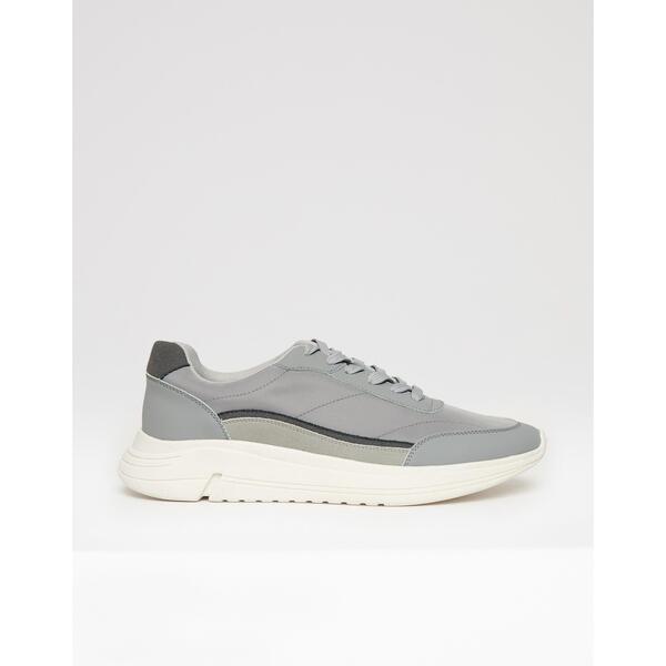 スリードベア メンズ シューズ スニーカー Threadbare Men\u0027s Ariba Trainer Casualow-Top Trainers Grey 薄墨色