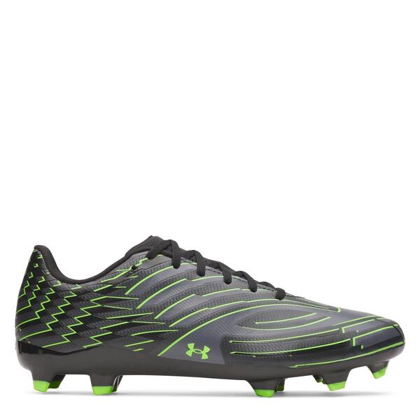 アンダーアーマー メンズ シューズ ブーツ・レインブーツ Under Armour Mens Under Armour Shadow .3 Firm Ground Football Boots Black/Green ブラック｜ReVida 店