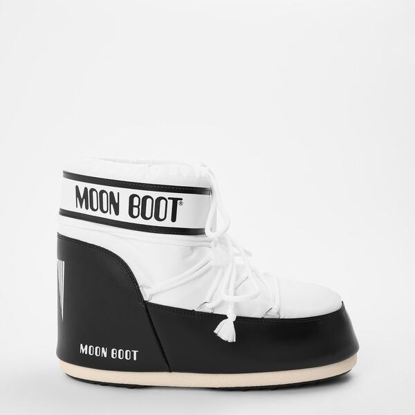 ムーンブーツ メンズ シューズ ブーツ・レインブーツ Moon Boot Mens Icon Low Boots Black/White ホワイト｜ReVida 店 30,420円