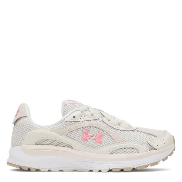 アンダーアーマー レディース シューズ スニーカー Under Armour UA Tech Runner Womens Trainers OffWht/Pink サクラ色