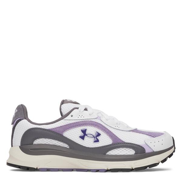アンダーアーマー レディース シューズ スニーカー Under Armour UA Tech Runner Womens Trainers White/Purple 白いこと