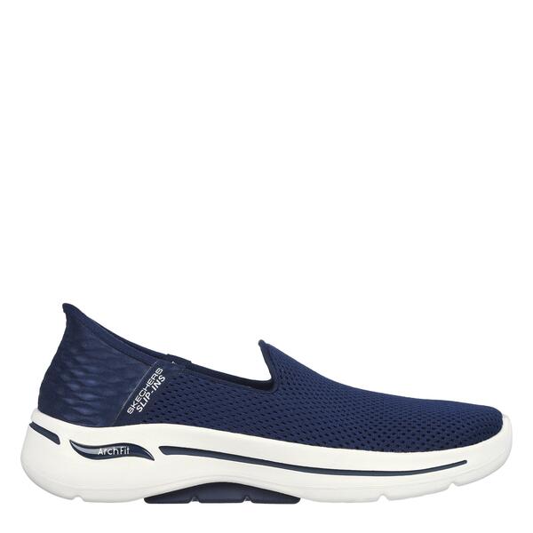 スケッチャーズ レディース シューズ スニーカー Skechers Women'slip On Trainers Navy/White ホワイト｜ReVida 店