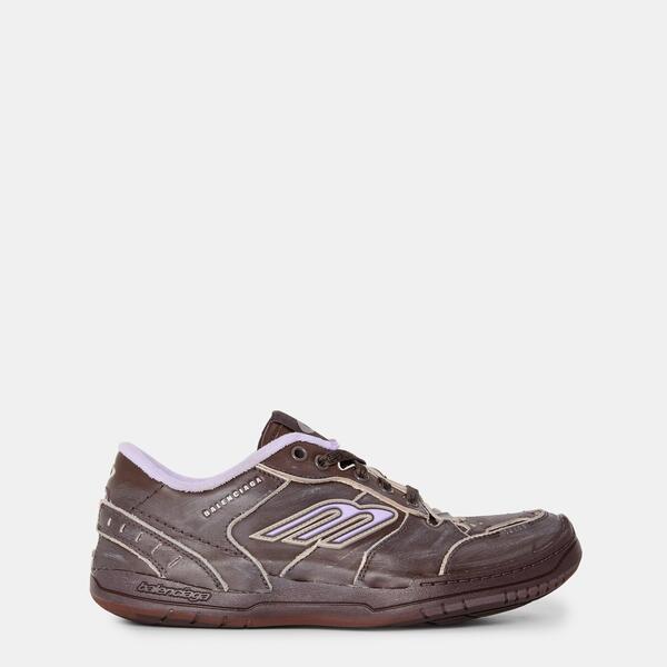 バレンシアガ レディース シューズ スニーカー Balenciaga Women\u0027s Bal Hamptons Low-Top Trainers Brown / Lilac 紫はしどい