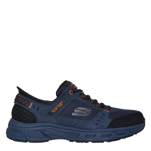 スケッチャーズ メンズ シューズ スニーカー Skechers Oak Canyon Slip On Runners Mens Navy/Orange 米国海軍