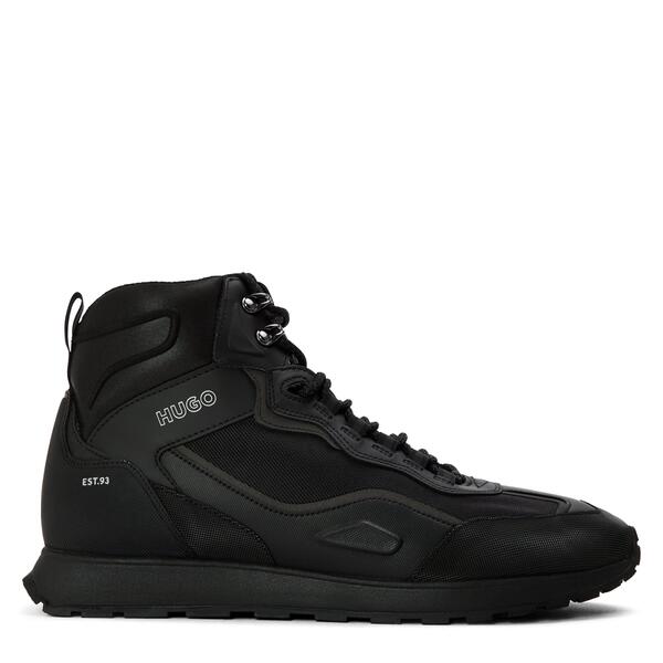 フューゴ メンズ シューズ スニーカー Hugo Icelin Hito Mepu 10266636 01 High-Top Trainers Mens Black 黒いこと