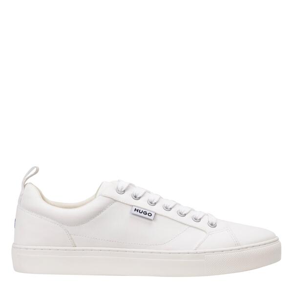 フューゴ メンズ シューズ スニーカー Hugo Men\u0027s Blue Low-Top Trainers White 100 白いこと