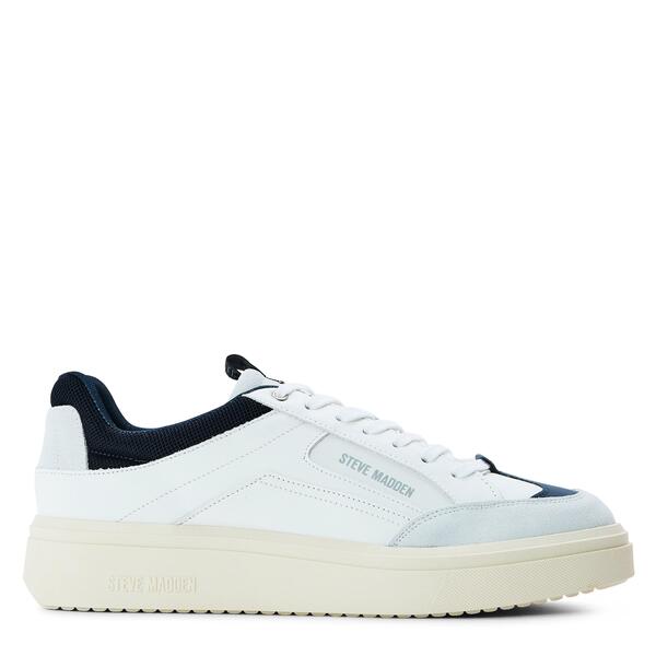 スティーブ マデン メンズ シューズ スニーカー Steve Madden Men\u0027s Orlando Low-Top Trainers White/Navy 白いこと