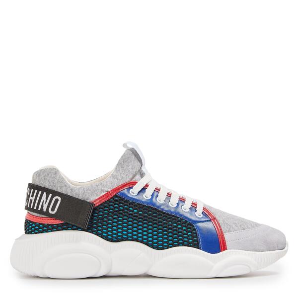 モスキーノ メンズ シューズ スニーカー Moschino Men\u0027s Low-Top Trainers Light Blue 青色