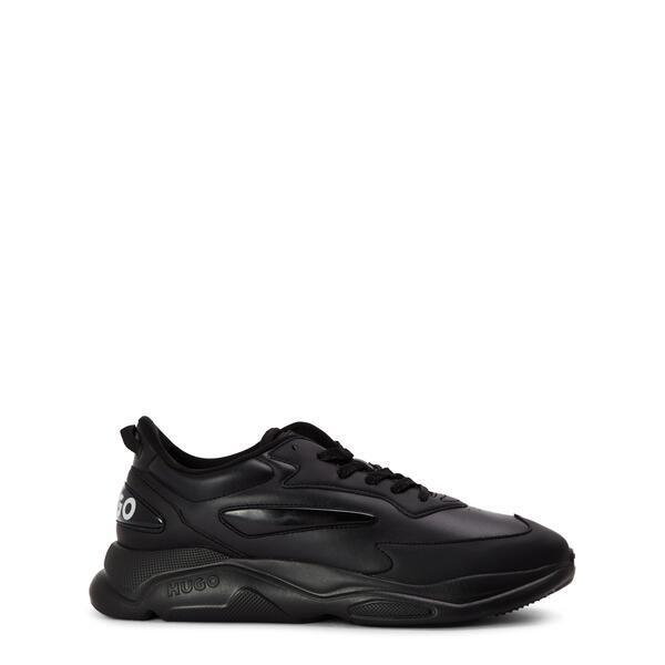 フューゴ メンズ シューズ スニーカー Hugo Men\u0027s Leon Runn Blub Low-Top Trainers Black 黒いこと