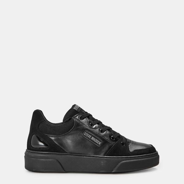 スティーブ マデン メンズ シューズ スニーカー Steve Madden Men\u0027s Kingpin Low-Top Trainers Black/Black 黒いこと