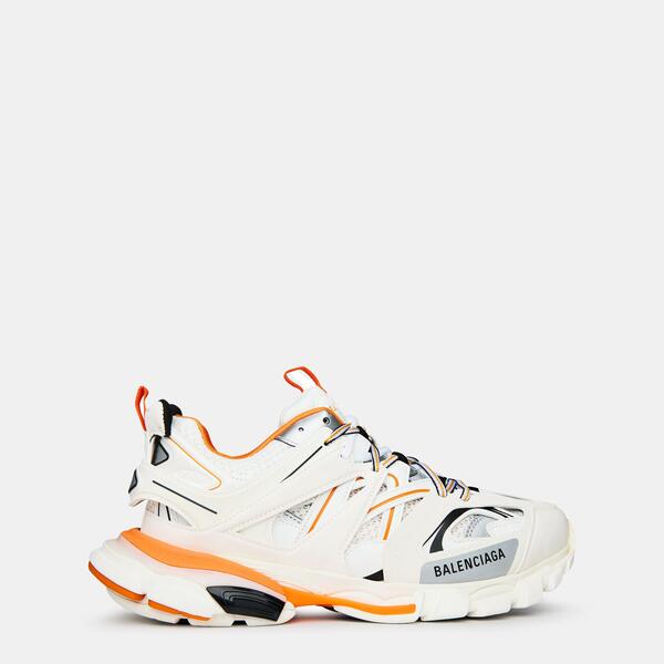 バレンシアガ メンズ シューズ スニーカー Balenciaga Track Runners Blanc/Orng 9059