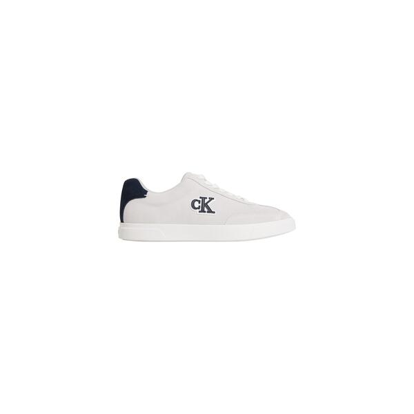 カルバンクライン メンズ シューズ スニーカー Calvin Klein Men\u0027s Low-Top Trainers Off Wht/Ck Nvy