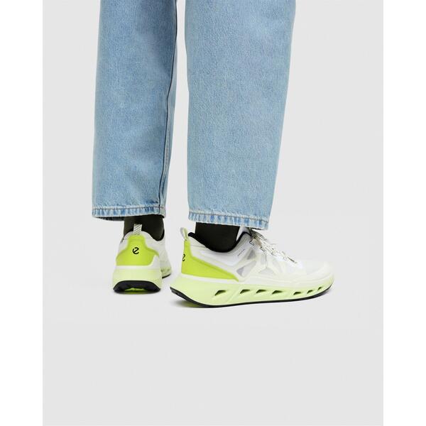 山びこ メンズ シューズ スニーカー Ecco Men\u0027s Trainers White/Lime 白いこと