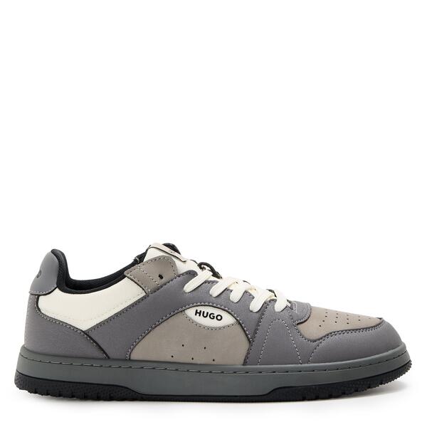 フューゴ メンズ シューズ スニーカー ロゴタイプ Hugo Logo Trainers Medium Grey 薄墨色