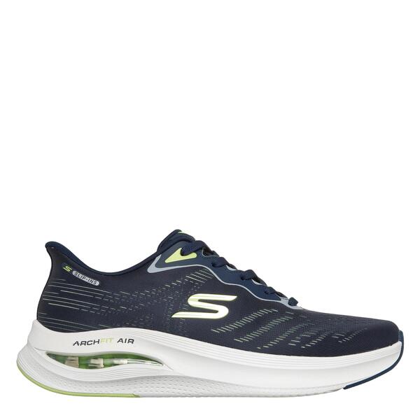 スケッチャーズ メンズ シューズ スニーカー Skechers Men\u0027s Casualow-Top Trainers Navy/Lime 米国海軍