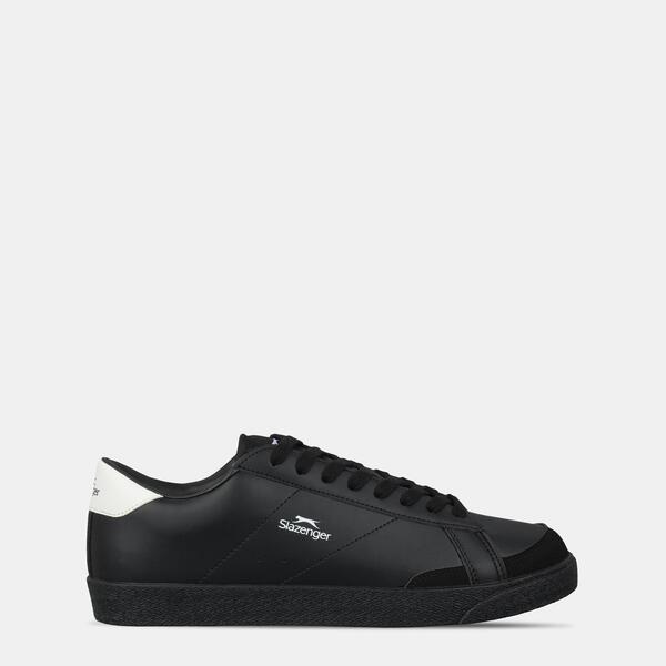 スラセンジャー メンズ シューズ スニーカー Slazenger Mens Courtrainers Black/White 白いこと