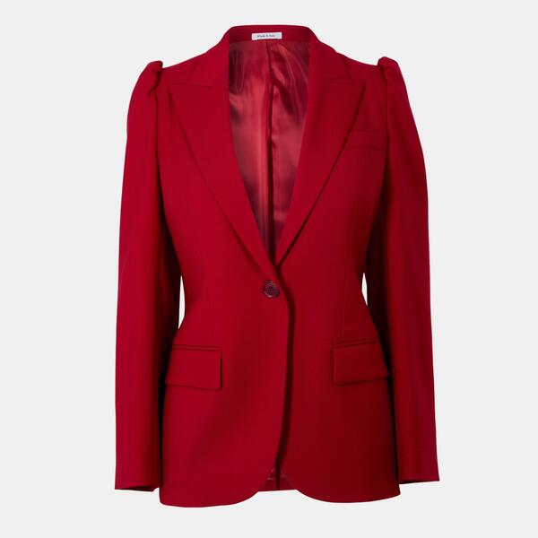アレキサンダー・マックイーン レディース アウター 上衣・上衣 スポーツジャケット Alexander McQueen Women\u0027s Alex Blazer Crimson クリムゾン