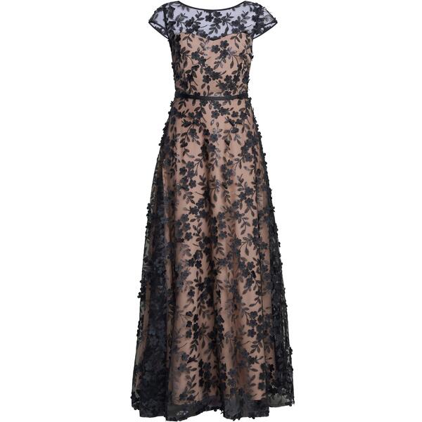 ジーナバッコーニ レディース トップス 衣裳 マキシ Gina Bacconi Keira 3D Flower Maxi Dress Black / Nude 黒いこと
