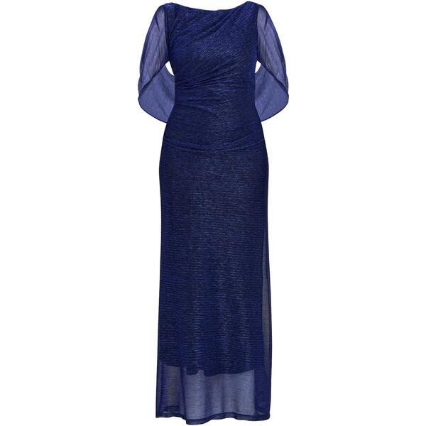 ジーナバッコーニ レディース トップス 衣裳 トール 編み物 マキシ Gina Bacconi Joanna Metallic Knit Maxi Dress Cobalt 青緑色