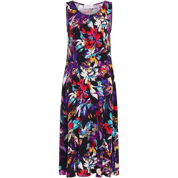 ジーナバッコーニ レディース トップス 衣装 御花柄 御花 Gina Bacconi Dani Mult-Colour Floral Dress Black / Multi 黒いこと