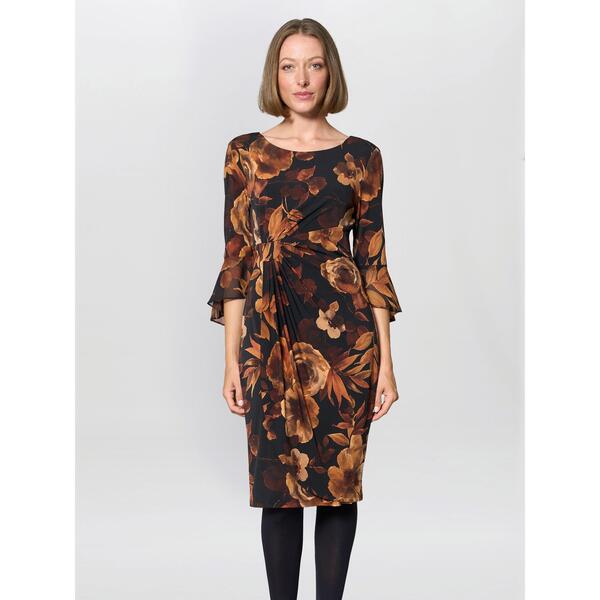 ジーナバッコーニ レディース トップス 衣装 御花柄 刷り上げる 御花 Gina Bacconi Abi Rust Floral Print Dress Rust 挙げ句の果て