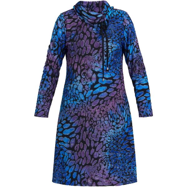 ジーナバッコーニ レディース トップス 衣装 刷り上げる Gina Bacconi Aileen Abstract Print Dress Blue 青色