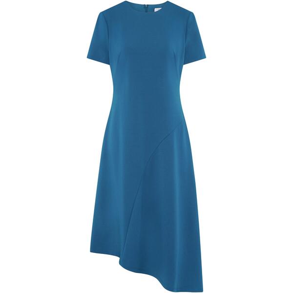 ジーナバッコーニ レディース トップス 衣裳 MIDI Gina Bacconi Elma Fit And Flare Midi Dress Blue 青碧