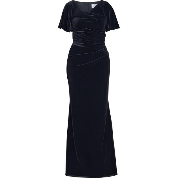 ジーナバッコーニ レディース トップス ワンピース ベルベット マキシ Gina Bacconi Minka Velvet Maxi Dress With Cowl Neck Black ブラック｜ReVida 店