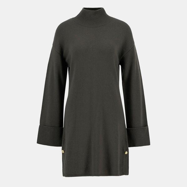 バブアー レディース トップス 衣装 ミ編み物 Barbour Internationalana Knitted Mini Dress Dusty Khaki カーキ