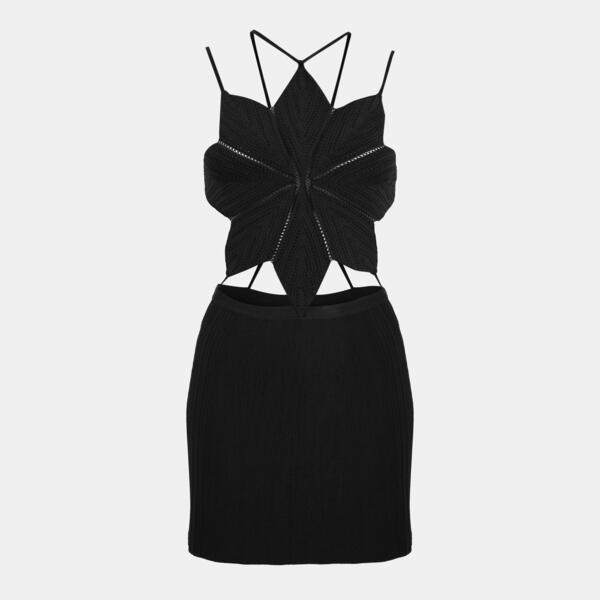 ジバンシー レディース トップス 衣装 絹地 編み物 GIVENCHY Silknit Star Dress Black 黒いこと