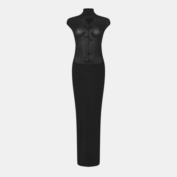ジャン極点 ゴルチエ レディース トップス 衣装 MIDI Jean Paul Gaultier Midi Dress Black 黒いこと