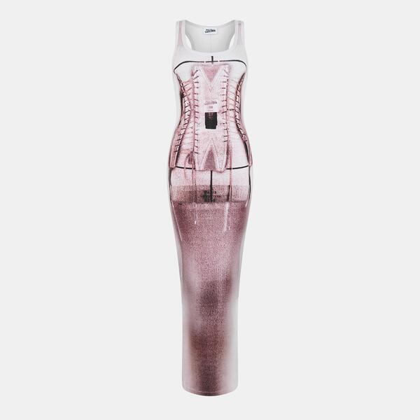 ジャン極点 ゴルチエ レディース トップス 衣裳 マキシ Jean Paul Gaultier Maxi Dress Dusty Pink さくら色