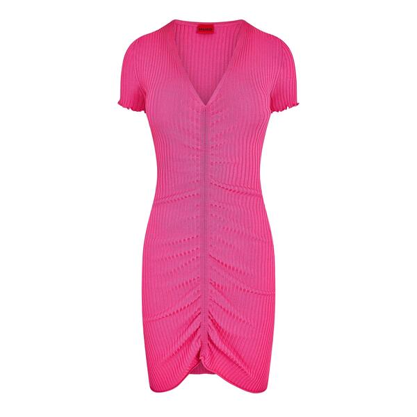 フューゴ レディース トップス 衣装 ミニ Hugo Women\u0027slisery Mini Dress Bright Pink サクラ色