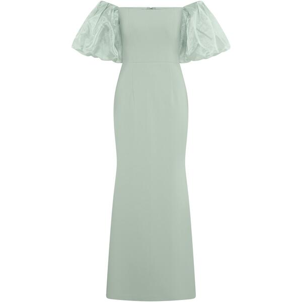 ジーナバッコーニ レディース トップス 衣装 パフ捩り マキシ Gina Bacconindigo Puff-Sleeve Maxi Dressage サルヴィア