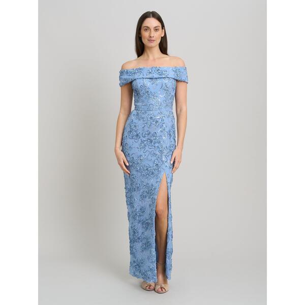 ジーナバッコーニ レディース トップス ワンピースパンコール 刺しゅう マキシ Gina Bacconi Janettembroidered Sequin Maxi Dress Perri