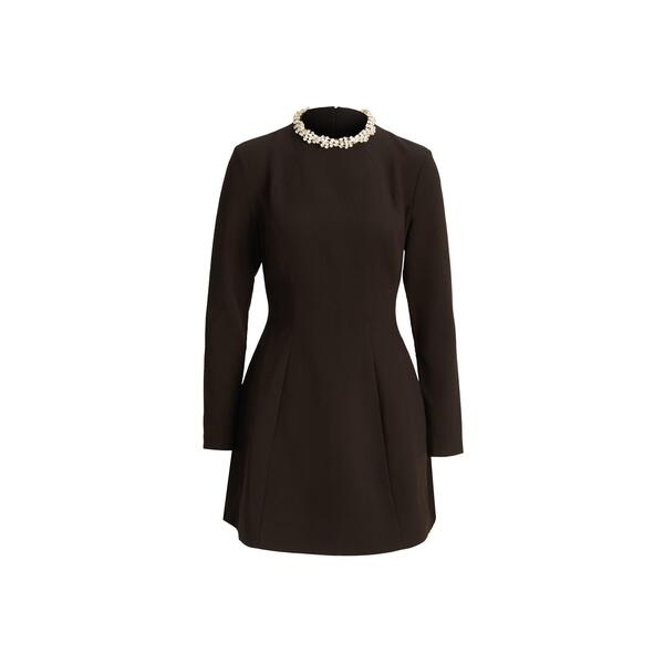 赤ちょうちん点点 レディース トップス 衣装 ミニ Bardot Women\u0027s Delphi Long Sleeve Mini Dress Black 黒いこと