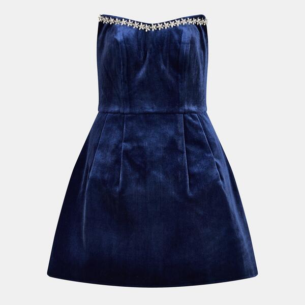 ジャーロ レディース トップス 衣裳 ミニ Jarlo Women\u0027s Tye Fitted Mini Dress Blue 青碧