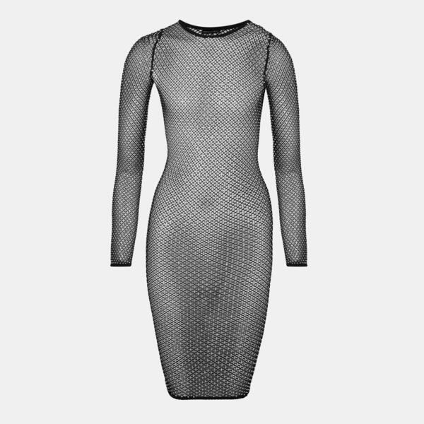 バレンシアガ レディース トップス 衣装 Balenciaga Women\u0027stretch Bodycon Dress Black/Silver 黒いこと