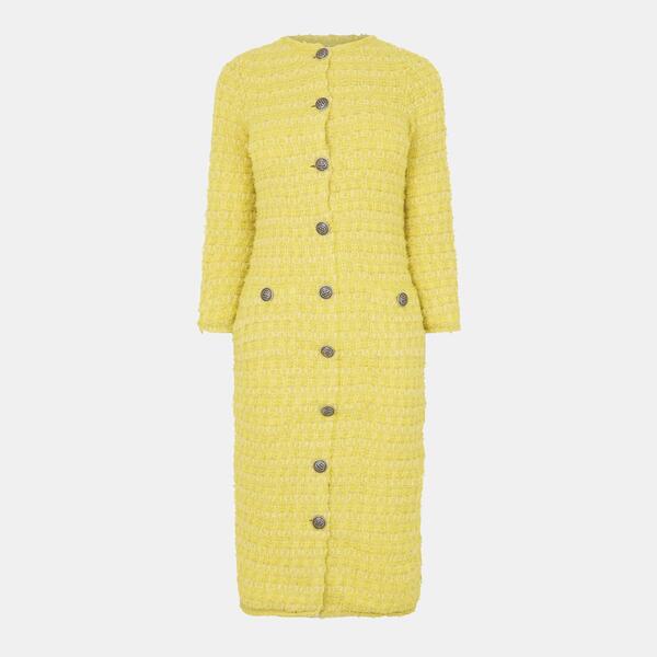 バレンシアガ レディース トップス 衣装 Balenciaga Women\u0027s Contoured Stretch Bodycon Dress Yellow 黄色