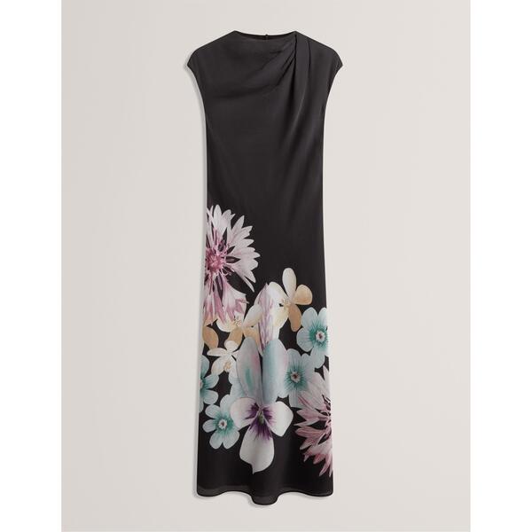 テッドベーカー レディース トップス 衣装 ドレープ MIDI Ted Baker Women\u0027s Drape Midi Slinky Dress Black 黒いこと