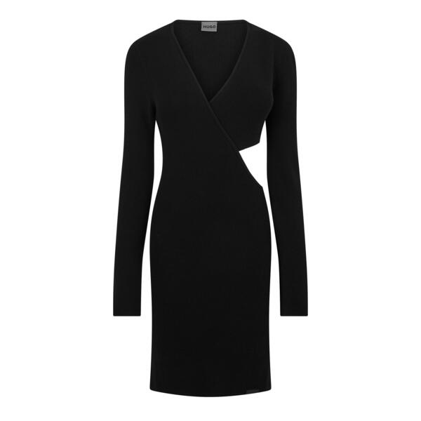フューゴ レディース トップス 衣装 ミニ Hugo Women\u0027skelletty Mini Dress Black 黒いこと