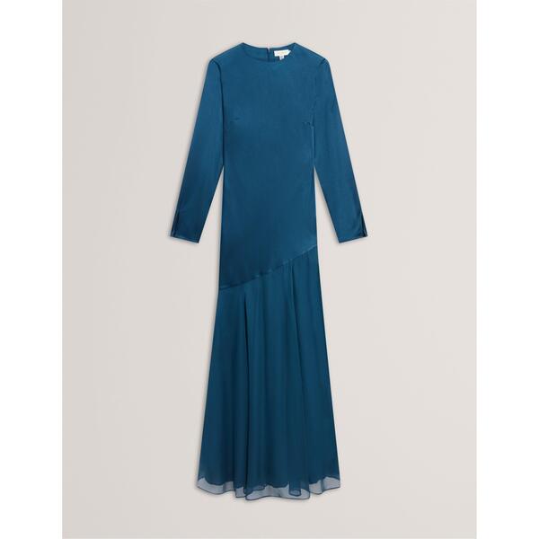 テッドベーカー レディース トップス 衣裳 マキシ Ted Baker Women\u0027s Long Sleeve Maxi Dress Dk-Blue 青碧