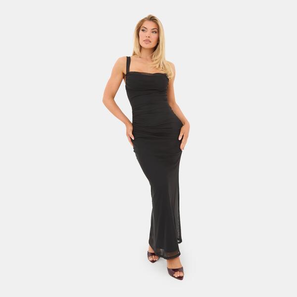 アイソウイットファースト レディース トップス 衣裳 メッシュ マキシ I Saw It First Mesh Maxi Dress Black 黒いこと
