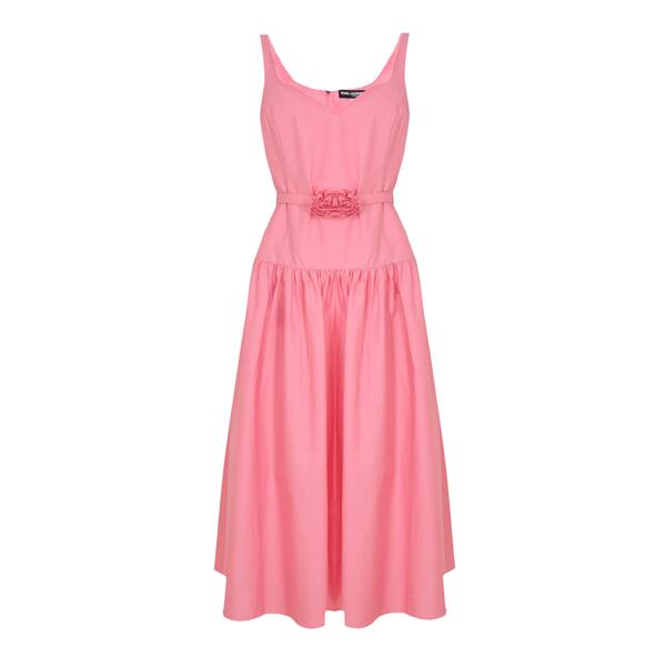 長い巻き毛 ラガーフェルド レディース トップス 衣装 マキシ Karlagerfeld Women\u0027s Long Maxi Dress Pink Sherbet サクラ色