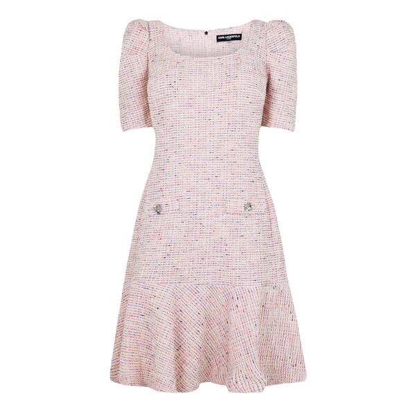 長い巻き毛 ラガーフェルド レディース トップス 衣装 ミニ Karlagerfeld Women\u0027s Mini Dress Pink Multi サクラ色