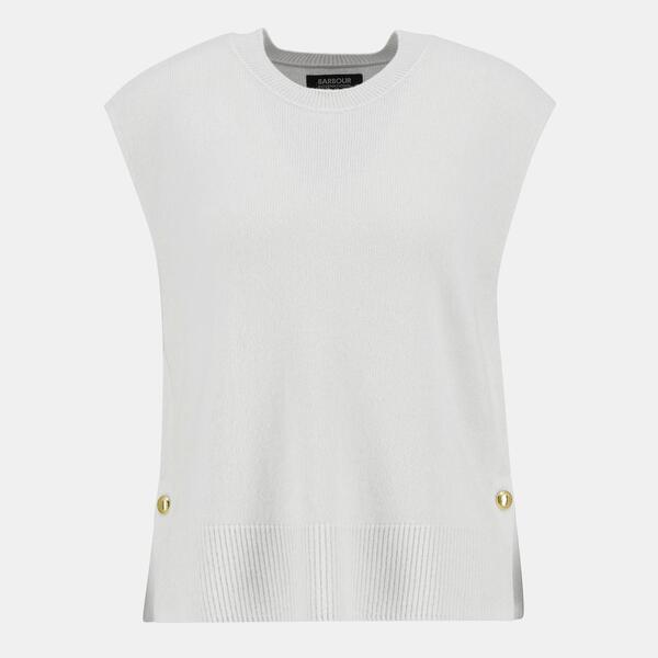 バブアー レディース アウター カーディガン ベスト セーター Barbour Internationalana Sweater Vest Off White オフホワイト｜ReVida 店