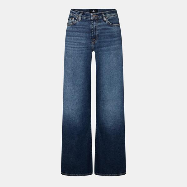 セブンフォーオールマンカインド レディース ボトムス ジーンズズボン下 ワイドレッグ デニム 7 For All Mankind Women\u0027s Lotta Wide Leg Jeans Dark Blue 青み