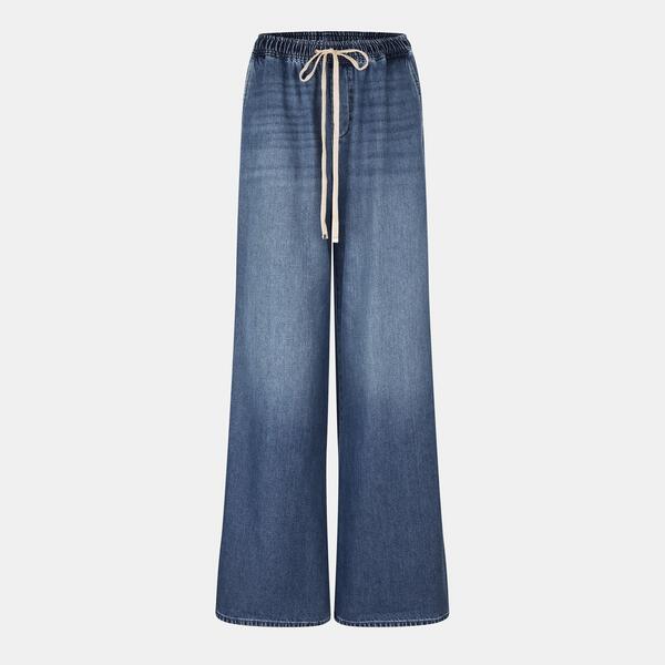 セブンフォーオールマンカインド レディース ボトムス ジーンズズボン下 ワイドレッグ デニム 7 For All Mankind Women\u0027s Pull-On Wide Leg Jeans Light Blue 青碧